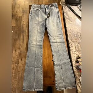 Express Light Blue Flare Jeans Skyscraper Mid Rise 6 Regular - NEW W TAGS